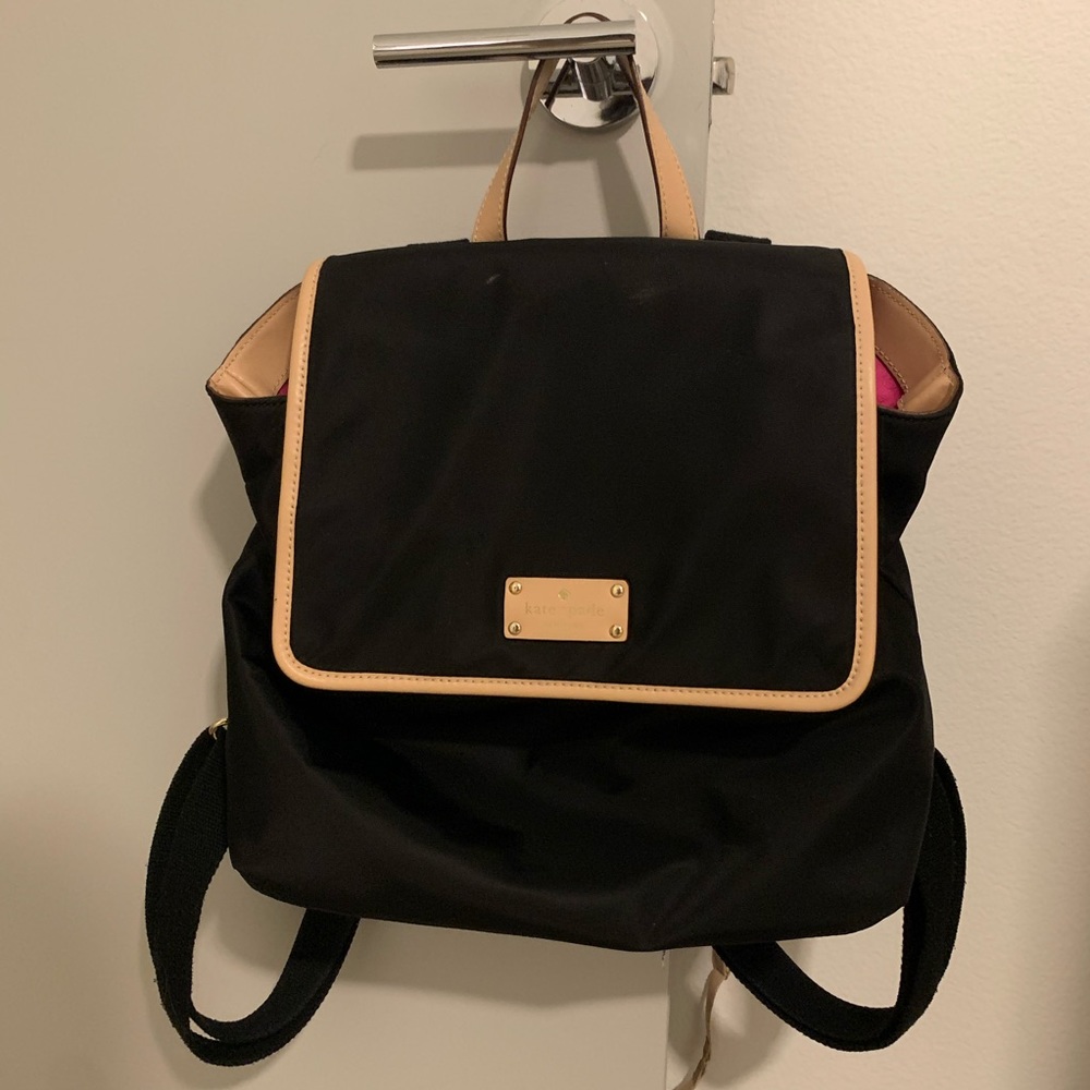 kate spade neko black backpack